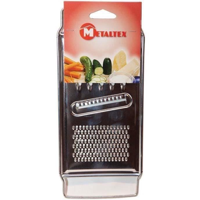 Râpe ménagère plate - inox - 3 usages