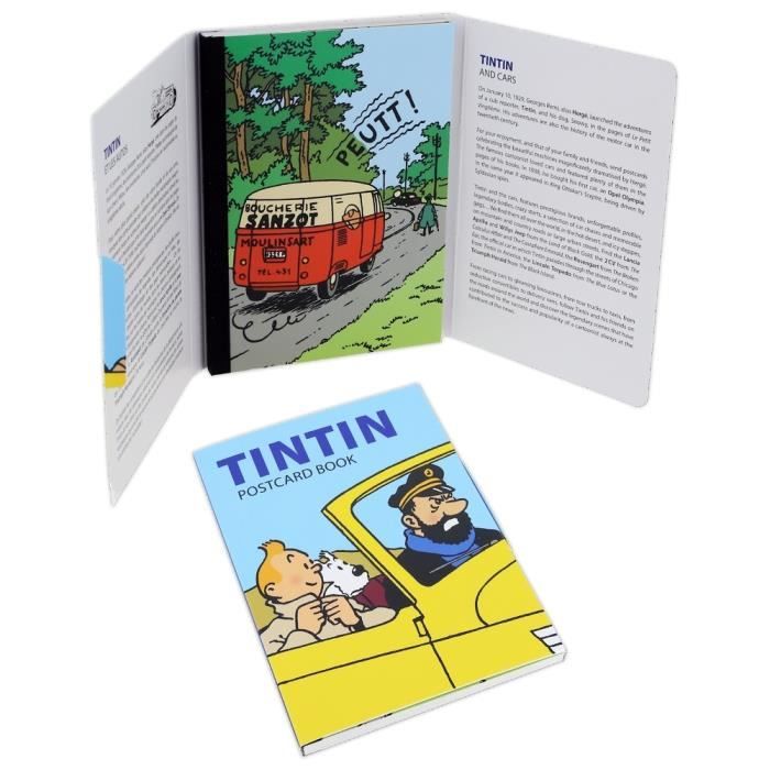 Set De 16 Cartes Postales Tintin Et Les Voitures 10x15cm Cdiscount Beaux Arts Et Loisirs Creatifs
