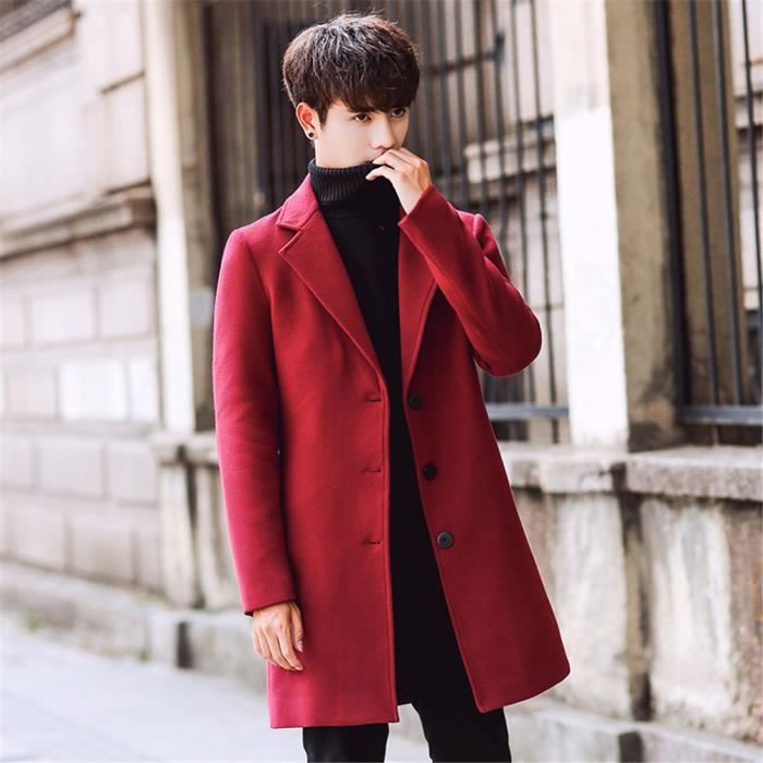 Manteau hiver rouge homme