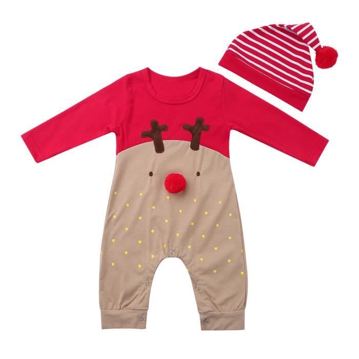 Barboteuse Noel Bebe Garcon Filles Body Bebe Naissance Noel Pyjama Manches Longues Unisexe Rouge Cdiscount Pret A Porter