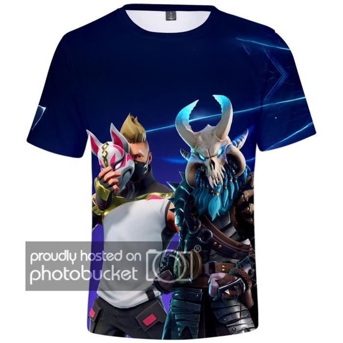 Fortnite T Shirt 3d Imprime Maillot Dessin Anime Fortnite Battle