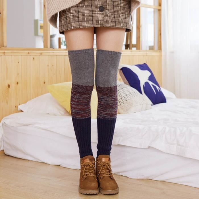 Hiver Femmes chaud Jambières en Tricot Torsadé Chaussettes Pour Femmes Leggings Crochet Stocking