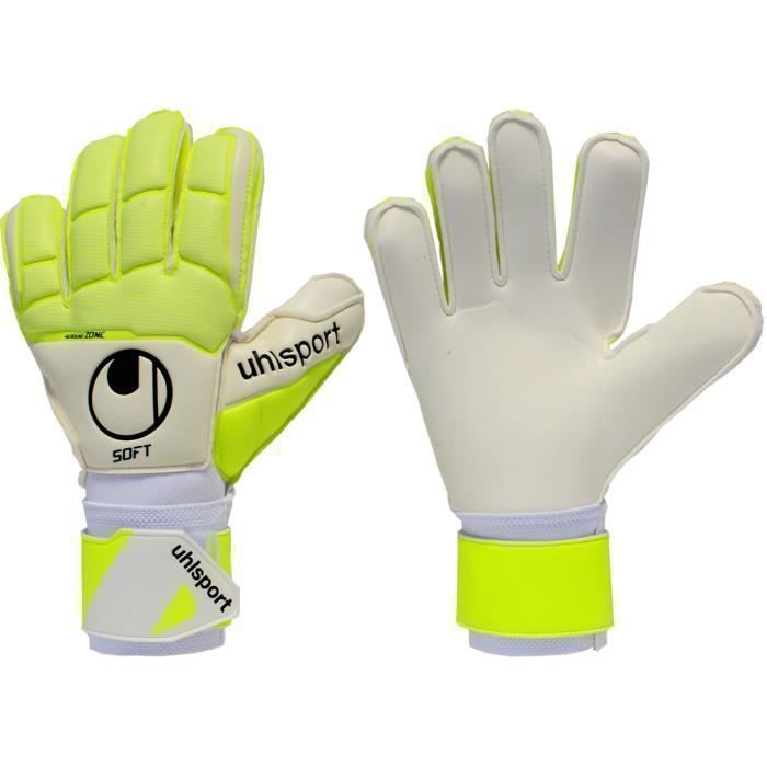 Uhlsport Powerline Supersoft Gants de gardien de but Noir Rouge F01