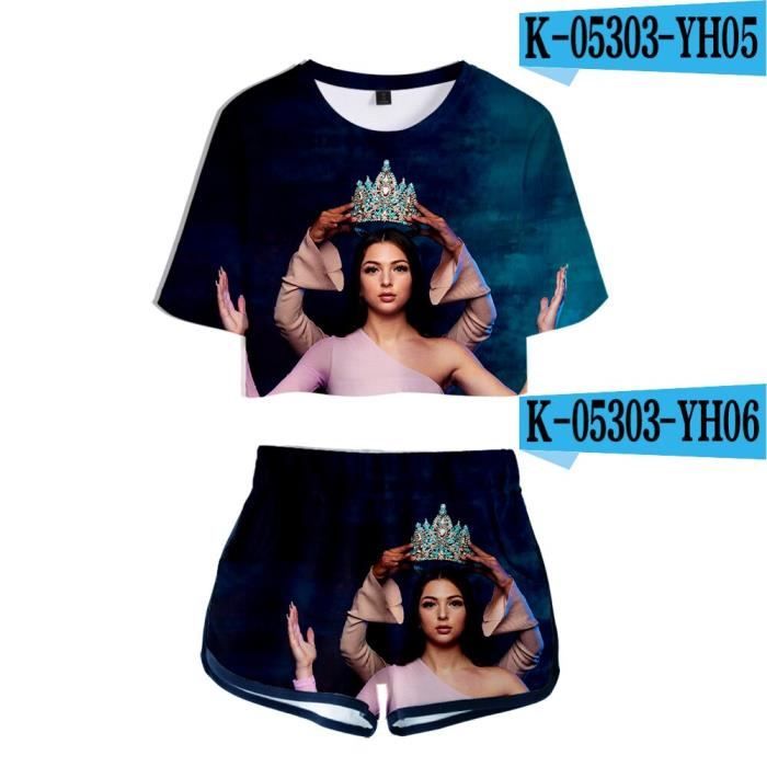 Sportswear Eva Queen ensemble 2 pieces pour femmes t shirt Sexy et decontracte mode Kawaii Style Preppy Type YH05YH06 Blanc Cdiscount Pret a Porter