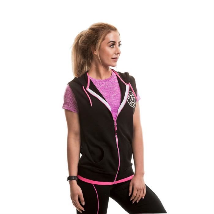 Golds Gym Sweat Capuche Sans Manches Zipp Femmes Noir