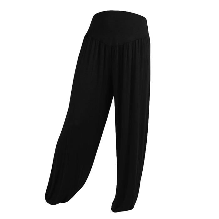 Pantalon de sarouel de danse de sport de yoga doux décontracté en coton décontracté élastique pour femme m31921