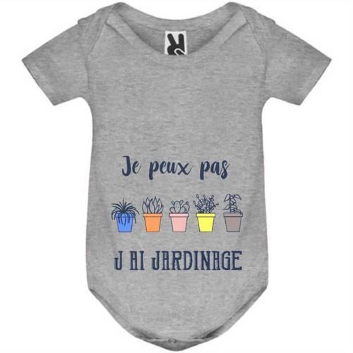 Body Bébé bio manches courtes - Papas géniaux - Les meilleurs sont jardiniers