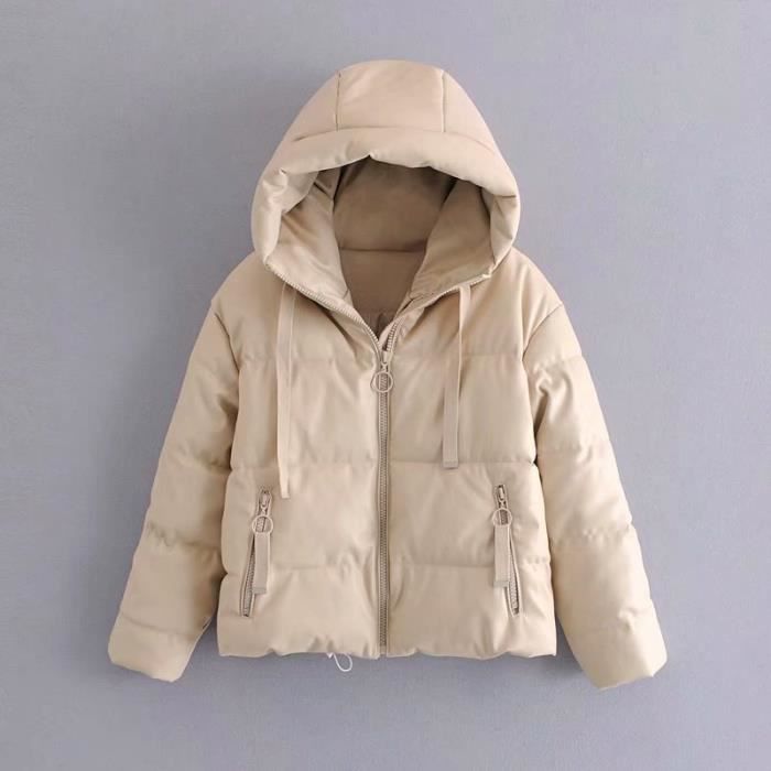 Veste D'Hiver Pour Fille - Manteau Matelassé Avec Capuche En Fausse Fourrure Et Ceinture à Pompons, Chaud Et Confortable