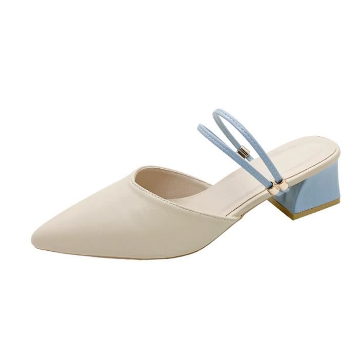 Sandales Talons Hauts Femme YHCS - Talon Carré, Bout Ouvert | Look Été Sexy & Décontracté
