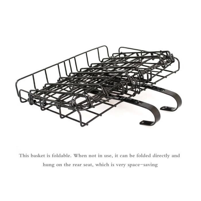 Support De Panier De Vélo ZYWUOY En Métal – Montage Sur Guidon, Noir, 9 X 6,8 Cm, Capacité 10 Kg – Pour Route, VTT, Pliant