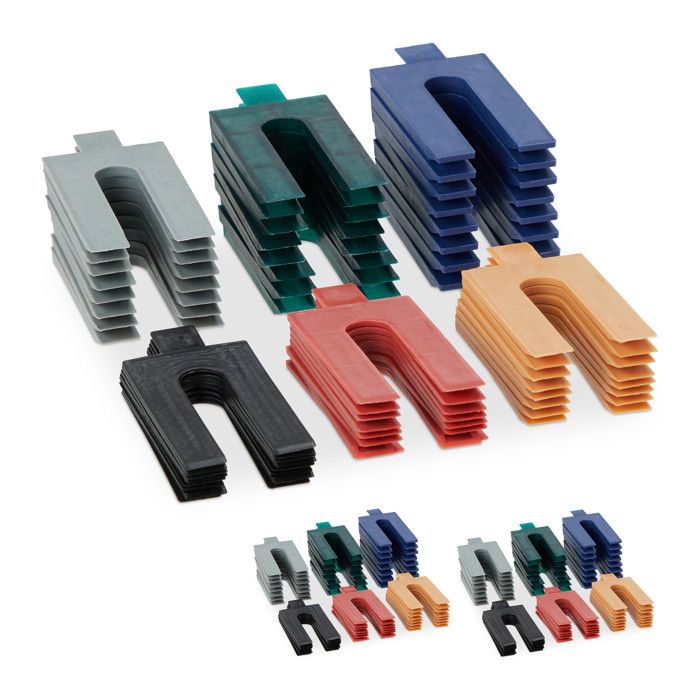 72 Pièces Cales Plastiques Fenêtres - 6 Tailles Blocs Espacement Vitrage Pour Pose Fenêtre Carrelage Parquet