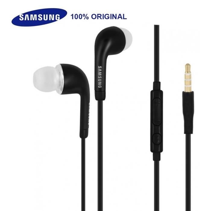Ecouteurs Intra-auriculaires Kit Piéton Mains Libres d'origine Samsung EO-EG900BB Noir pour Samsung Galaxy A21S SM-A217F-DS 6.5\