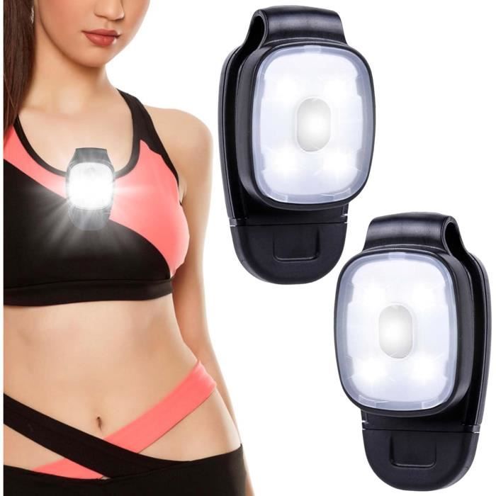 Lot De 2 Lampes Frontales LED Suright 140 LM, 3 Modes, Légères, Piles Incluses (noir/rouge)