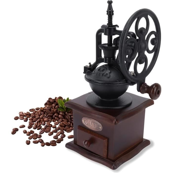 Manuel d'utilisation d'un moulin à café manuel ancien en bois