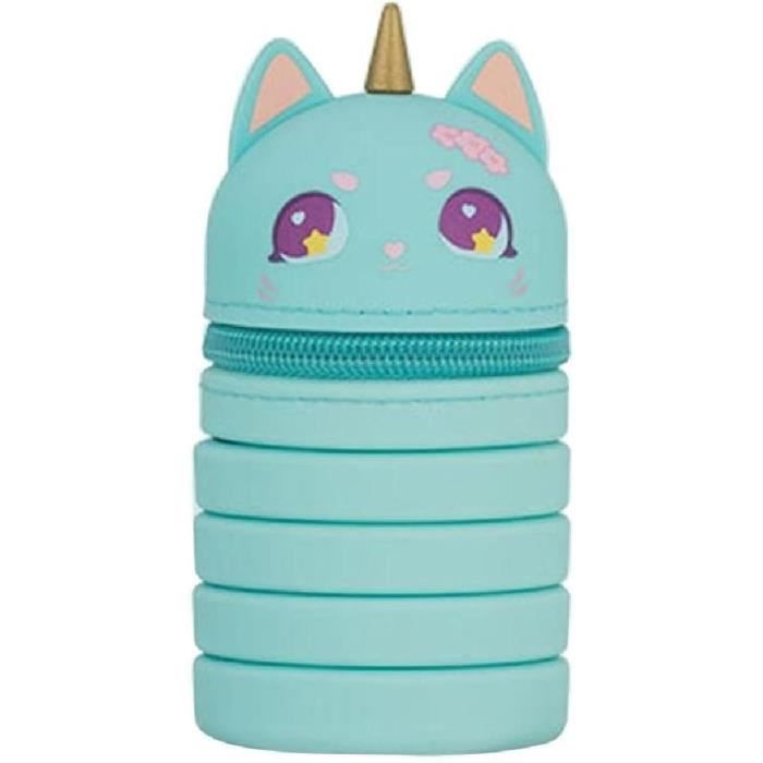 Trousse école 2-en-1 En Silicone - Se Transforme En Pot à Crayons - Design Kawaii (Koala Ou Abeille) - Grande Capacité - Fermeture éclair