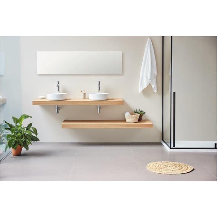 Plan Vasque Suspendu Zero Pour Salle De Bain Design Chene 52 X 100 Cm Cdiscount Maison