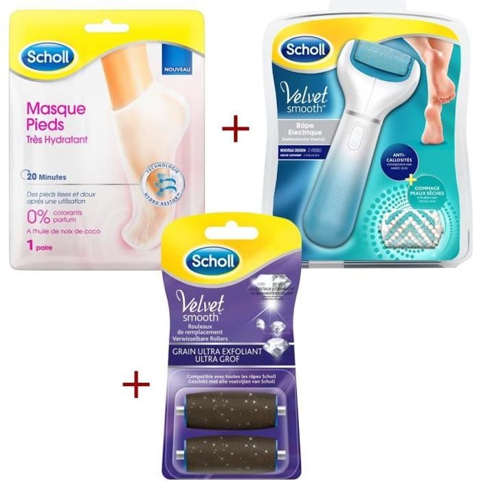 Scholl Velvet Smooth Rape Electrique 2 Rouleaux De Remplacement