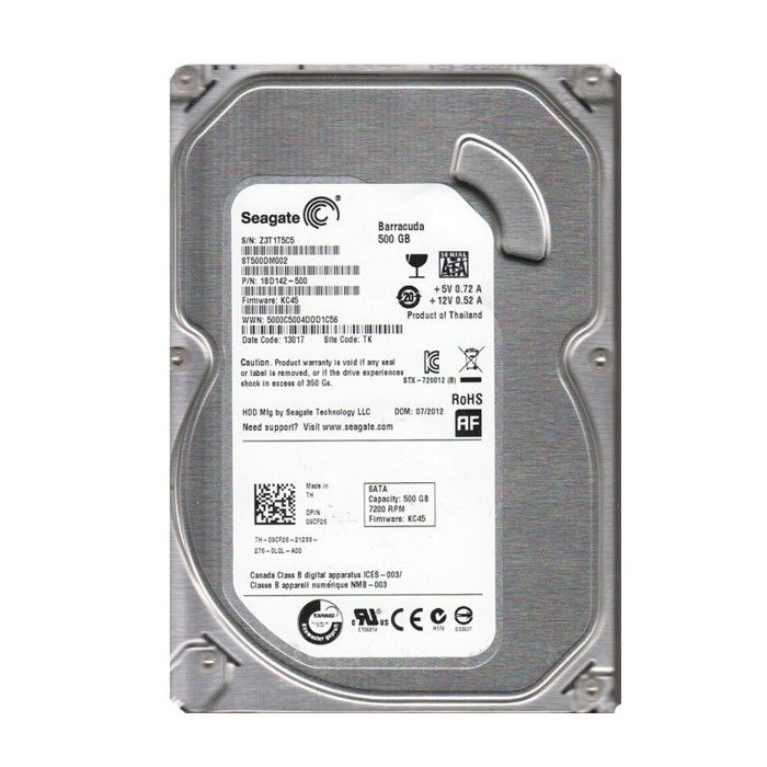 Disque Dur 500Go Seagate Barracuda ST500DM002 3.5 Sata III 16Mo 7200.14