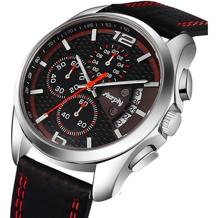 Montre Homme de Marque Luxe Sport Chronographe Etanche dateur Superbe