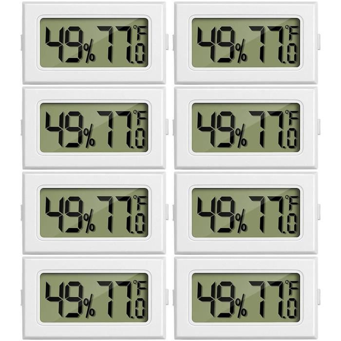 4-pack Mini Thermomètre Hygromètre Numérique Jauge, Température Extérieure  Intérieure Humidité Mètre Pour Serre Humidors Incubateurs Reptile Terrarium  Bocaux