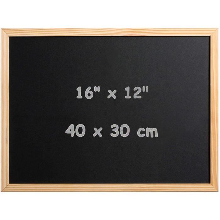 Tableau D'affichage élégant En Feutre Noir Avec Cadre En Bois Pour La Maison Et Le Bureau