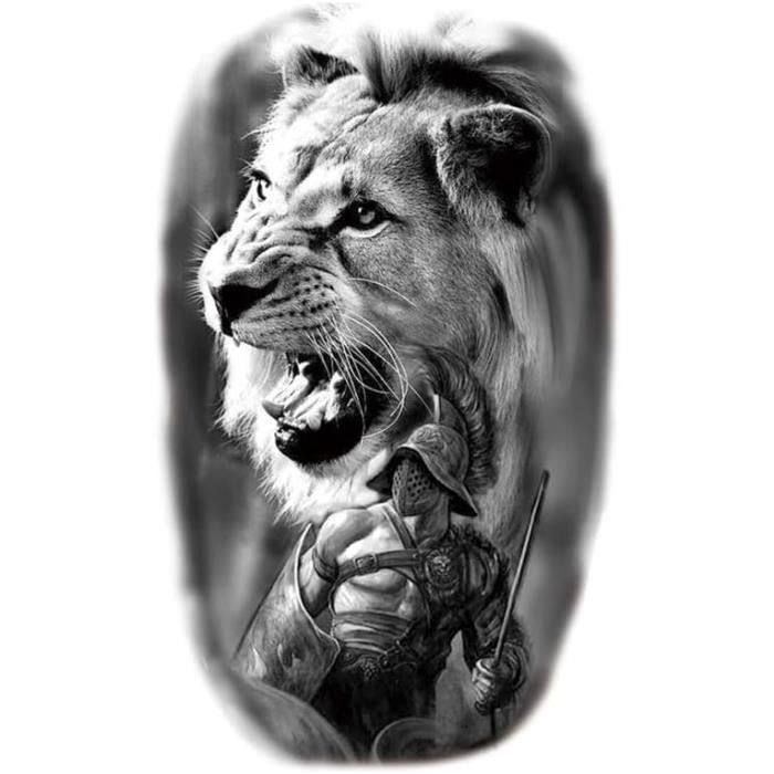 Tatouage Temporaire Lion <br> Force Brutale main image 0