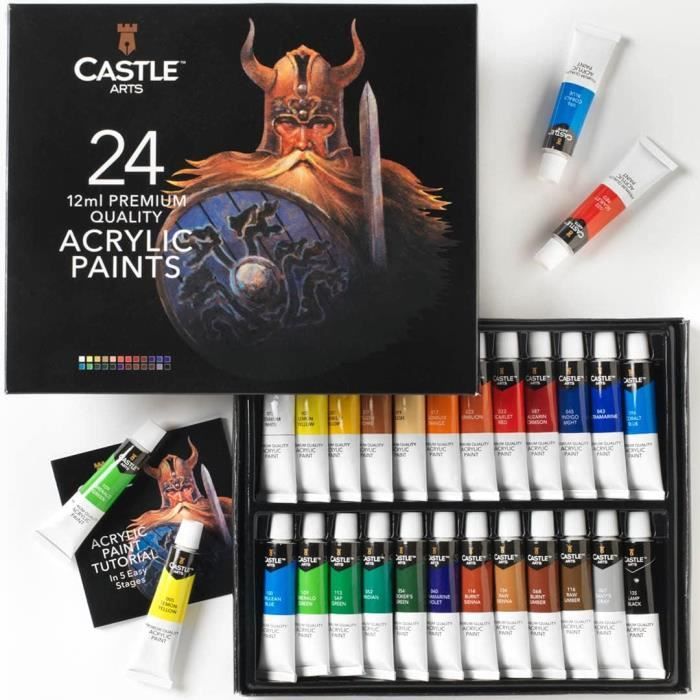Set Acquerelli Castle Art - 24 Tubetti 12ml Qualità Artisti - Foto 8