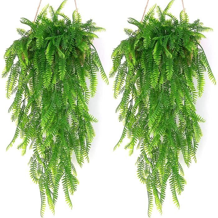 Lot de 4 plantes artificielles en pot, décoration d'intérieur, feuilles, plantes à feuillage, adaptées à la salle de bain et à la cuisine | Leroy Merlin