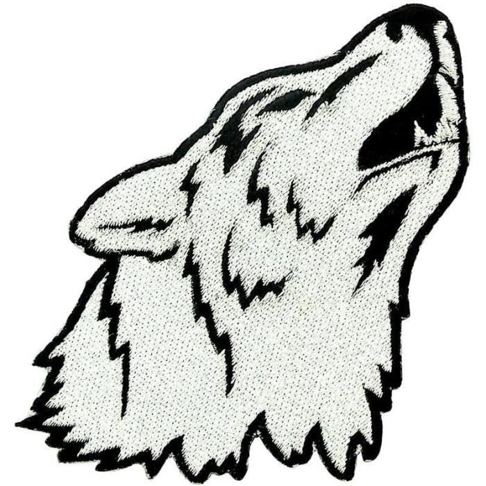 Lot De 3 Gros Patchs Moto Tête De Loup Solitaire (Lone Wolf) - Pour Dos De Veste, Blouson Biker Et Vestes Motard - 2