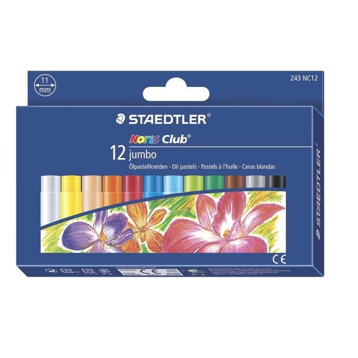 Staedtler - noris club - pack de 12 craies pastels à lhuile - assortis Staedtler - noris club - pack de 12 craies pastels à lhuile - assortis