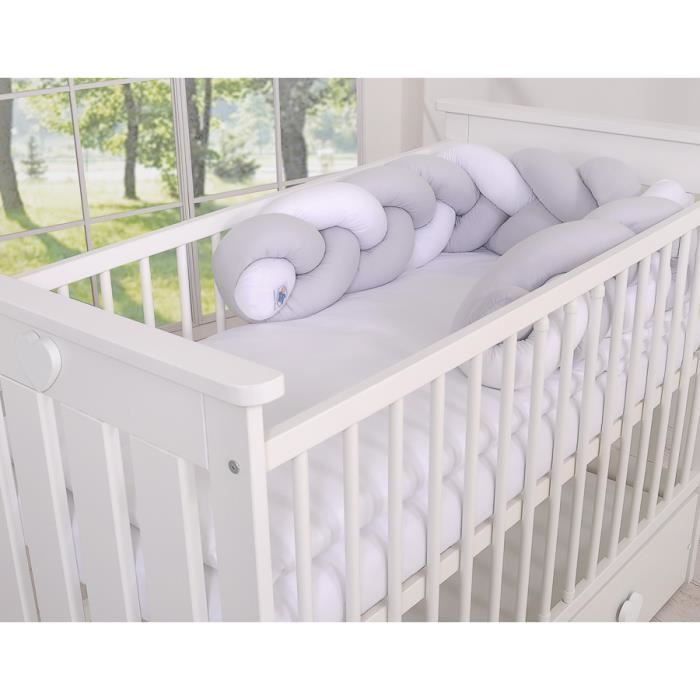 Tour De Lit Bebe Magic Loop Blanc Gris Achat Vente Tour De Lit Bebe 5908297435008 Soldes Cdiscount