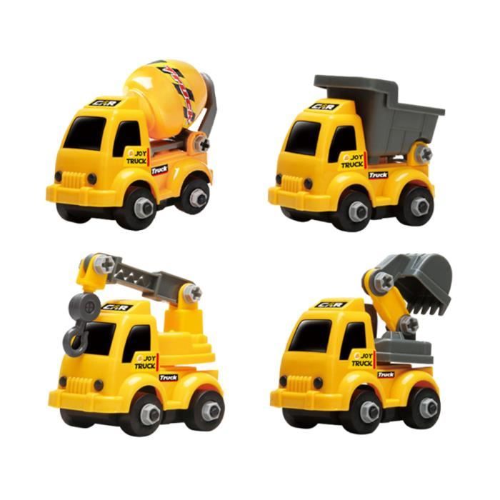 4pcs Back Project Car Mini Jouet Modele De Voiture De Projet Pour Bebe Enfant Jaune Voiture Electrique Cdiscount Jeux Jouets