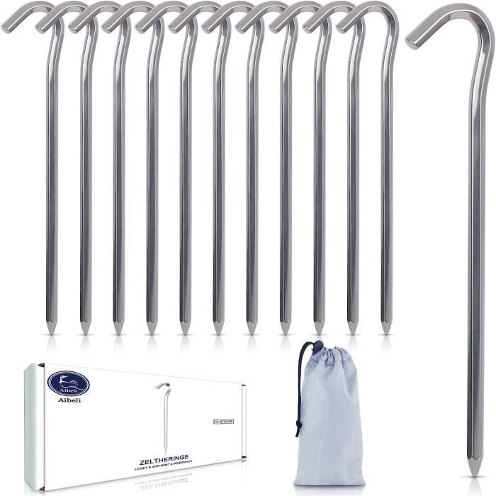 12 Pi ces Ultra Dur Super Lisse Piquets De Tente Aluminium 12-pi-ces-ultra-dur-super-lisse-piquets-de-tente-aluminium