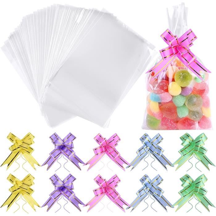 100 Pièces Sachet Bonbon Transparents 10 X 15 Cm Sachets Transparents