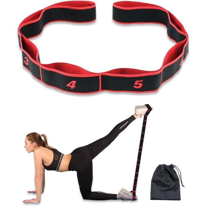 Bande Elastique Musculation en Tissu Bande Elastique Fitness 3 Niveaux de Force Elastique Sport