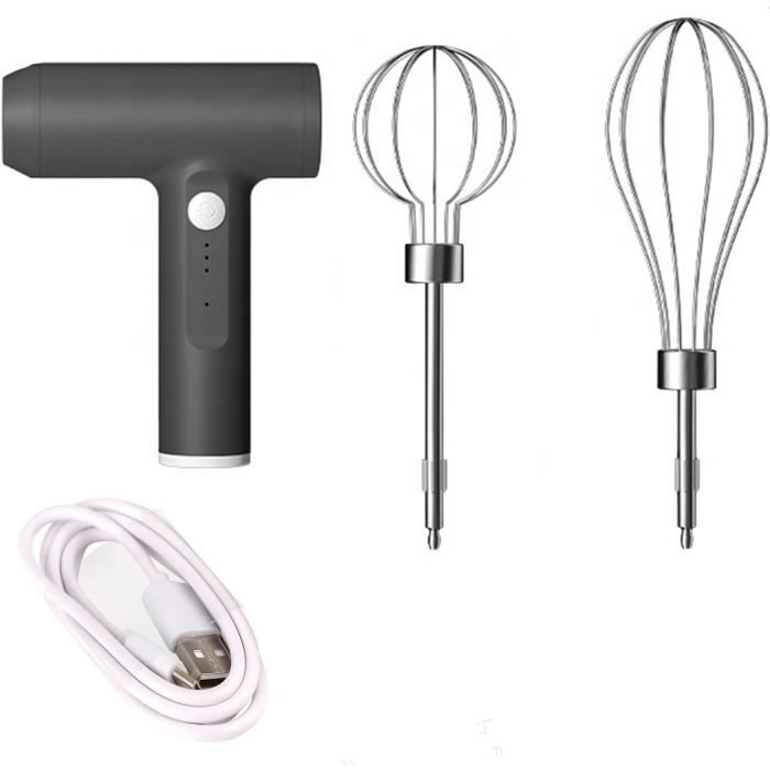 Batteur à Main Sans Fil JOZZVE - 7 Vitesses Numérique - 6 Accessoires Inox - Rechargeable USB-C