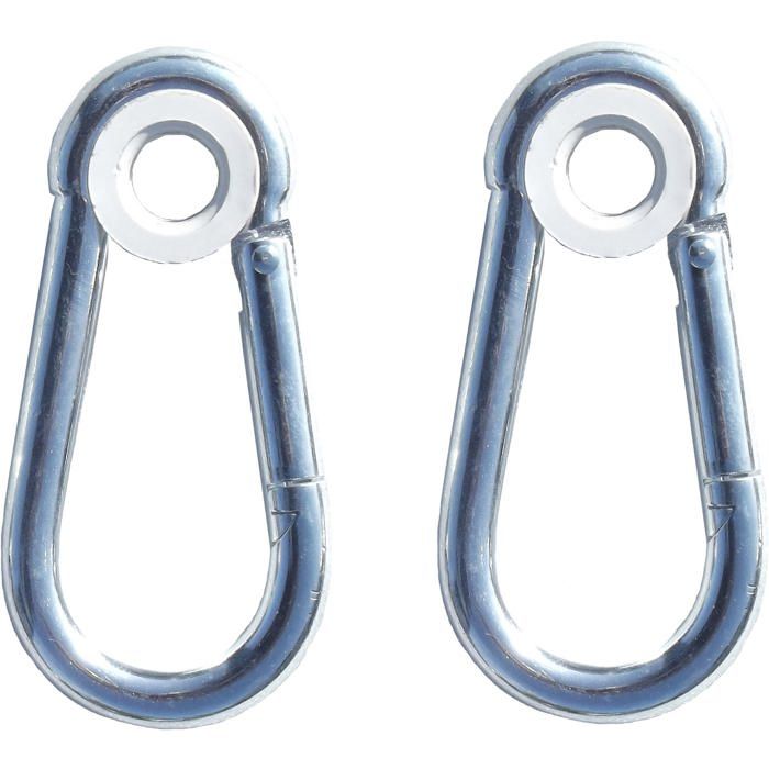 12 Mousquetons Mini En Alliage - Pour Sac à Dos, Appareil Photo, Camping - Noir Et Argent