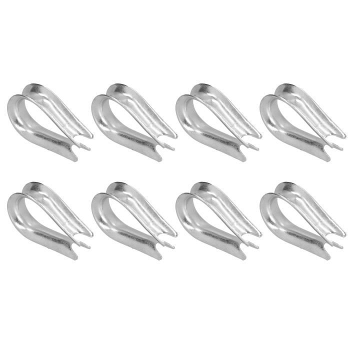 Cosses Câble Acier Inoxydable 304 - Lot De 10 Pour Gréement Bateau - Diamètre 2mm Fente 3mm