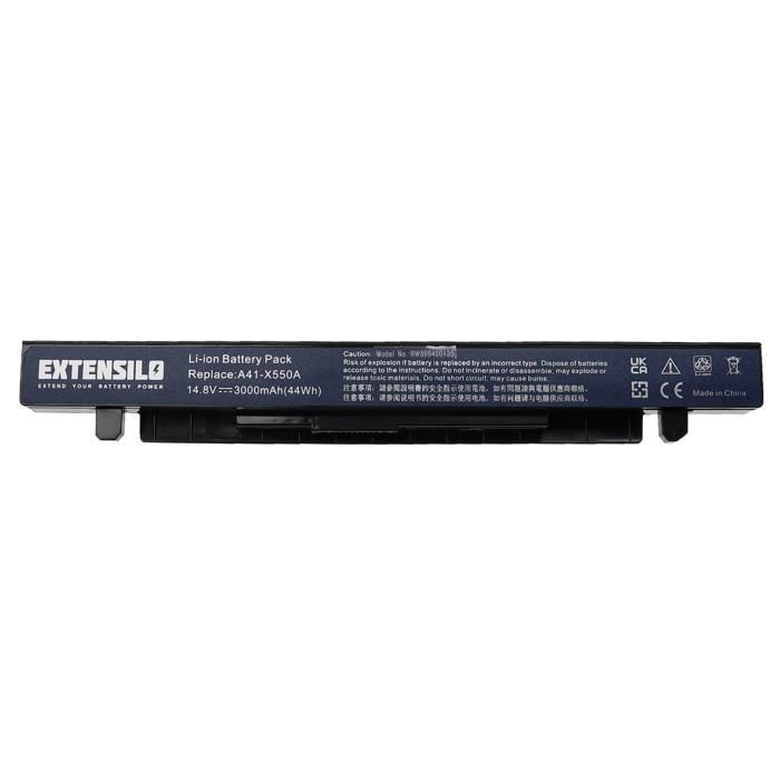 EXTENSILO Batterie remplacement pour Asus A41-X550 A41-X550A pour ordinateur portable (3000mAh 148V Li-ion)