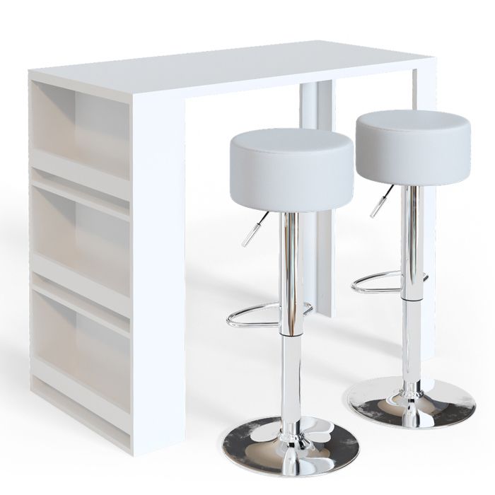 Vicco Set de table de bar Dominic, Anthracite/blanc, 116 x 37 cm avec Vicco Set de table de bar Dominic, Anthracite/blanc, 116 x 37 cm avec