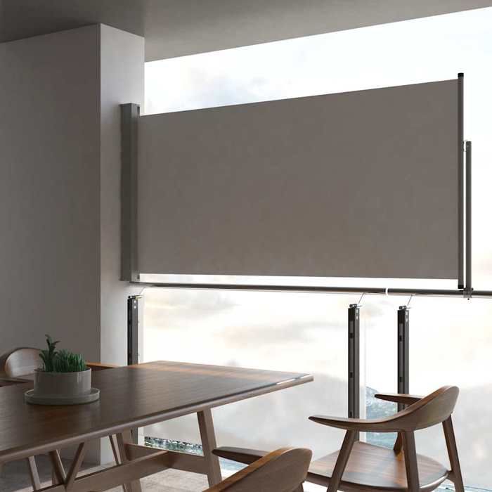 vidaXL Auvent latéral rétractable de patio 100x500 cm Crème vidaXL Auvent latéral rétractable de patio 100x500 cm Crème