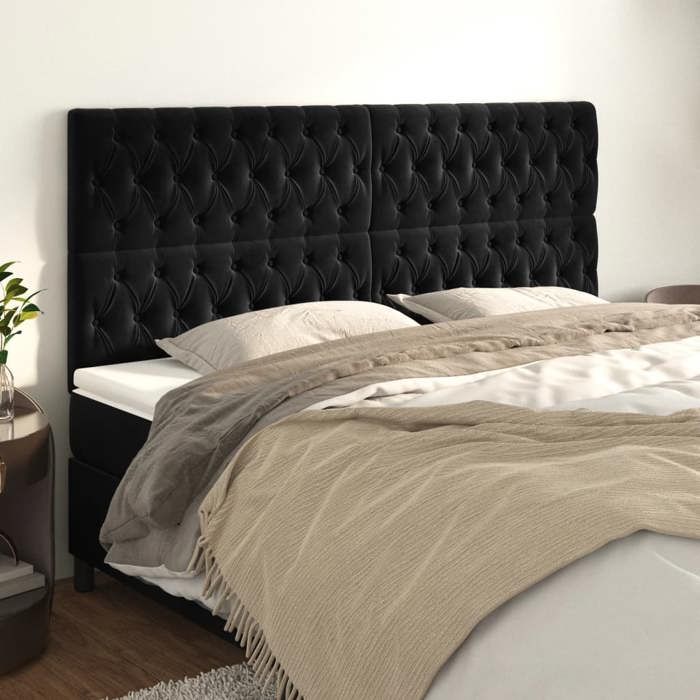 vidaXL Tête de lit Crème 180x5x118/128 cm Tissu vidaXL Tête de lit Crème 180x5x118/128 cm Tissu