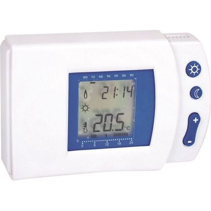 Thermostat électronique digital hebdomadaire - VOLTMAN - Simple à installer - Blanc