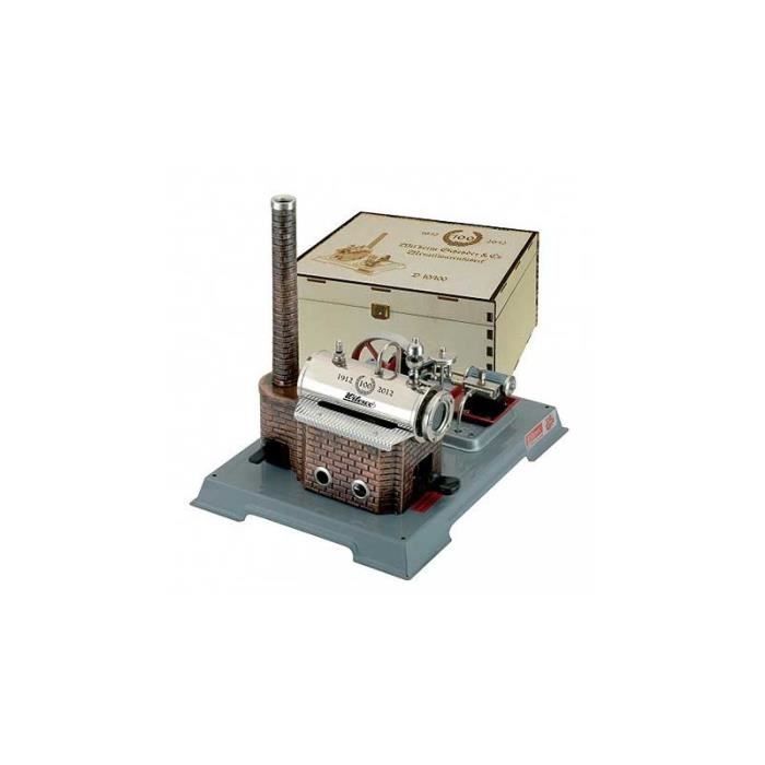 Wilesco Machine à Vapeur D10 / 100 – Édition Anniversaire 100 Ans, Modèle Métal Argenté (2019)