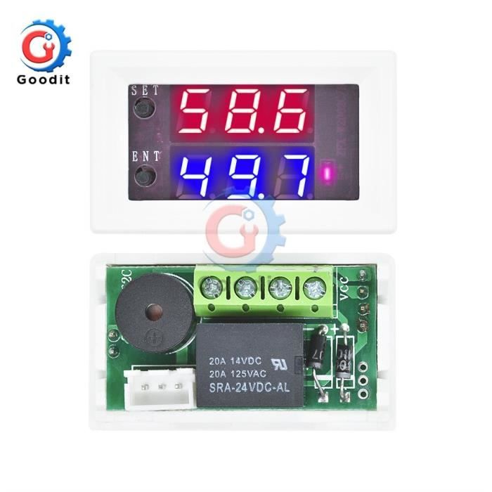 Sourcing Map 12V DC LED Numérique Humidité Mètres Capteur Hygromètre Commutateur Contrôleur 0 à 99% RH XH-W3005 Pour Serre Brassage Maison