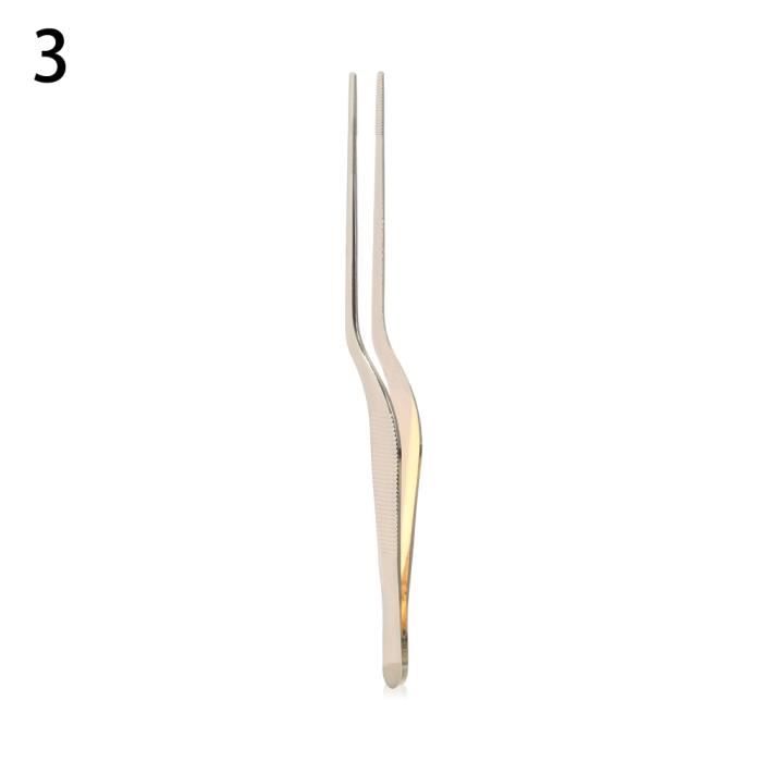 3 Pinces De Cuisine Inox 24cm - Pour Barbecue, Salade, Viande - Design à Fentes Filtrantes - Lave-Vaisselle Safe