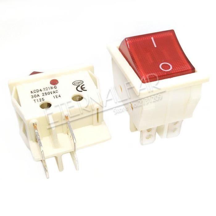Interrupteur Bateau Étanche 4 Broches - 30A 250V ABS - Interrupteur à Bascule Avec Capot Pour Usage Industriel