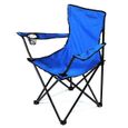 Chaise de camping pliable fauteuil de plage extérieur KING DO WAY Bleu L54290-1