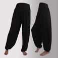 Pantalon de sarouel de danse de sport de yoga doux décontracté en coton décontracté élastique pour femme m31921-1