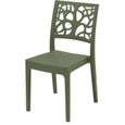 Lot de 4 chaises de jardin TETI ARETA - 52 x 46 x H 86 cm - Vert olive-1